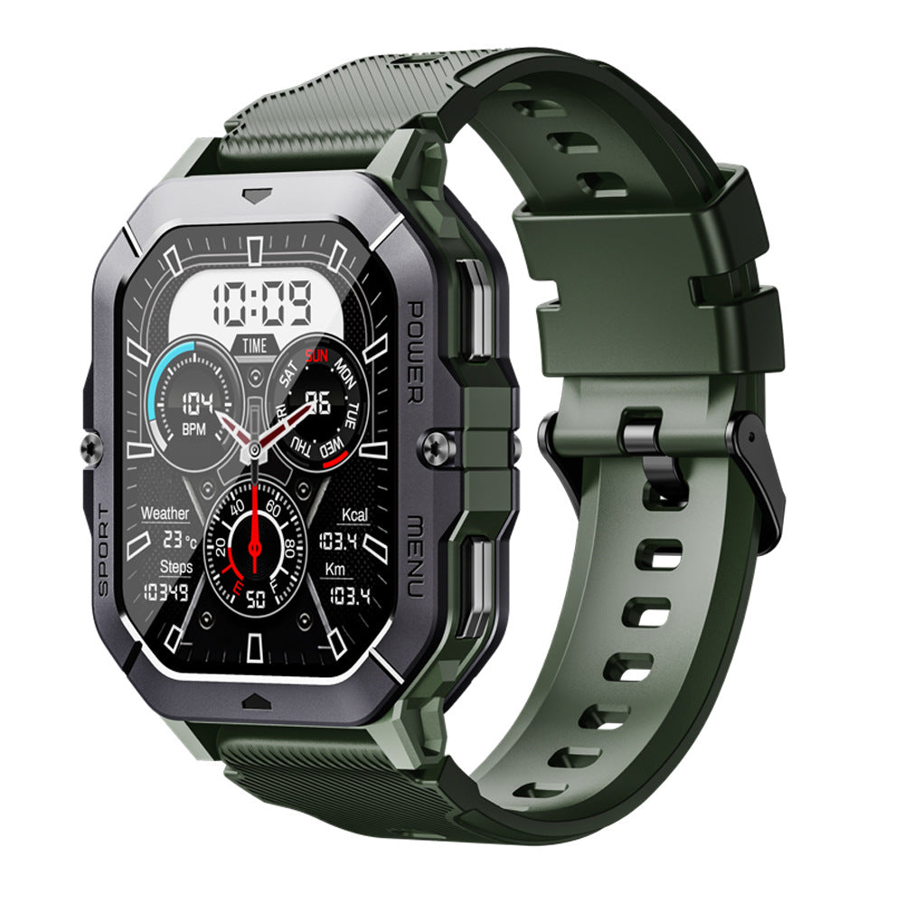 C28 smart watch 2.02 inch HD screen Bluetooth call rugged outdoor sports heart rate blood oxygen