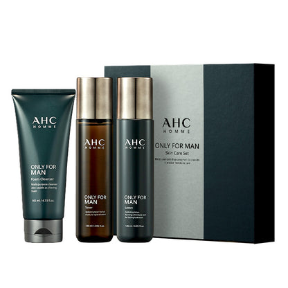 Official flagship direct supply AHC Men's Balancing Water Cream Cleansing Set Oil Control and Hydrating Skincare Set 4-piece Box