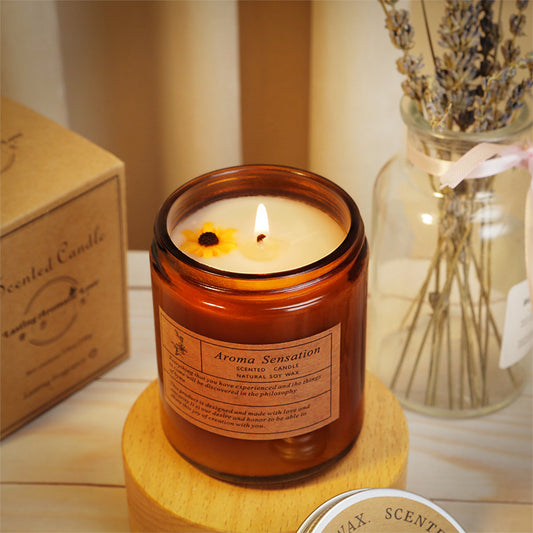 Scented candles smokeless handmade soy candles Romantic vibe aromatherapy essential oil candles glass candles