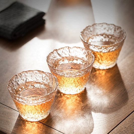 Retro ice dew Japanese wine glass sake glass glass white wine glass set spirit glass wine set wine dispenser wine cup
