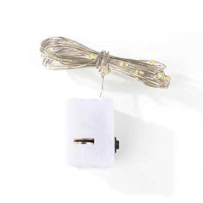 LED copper wire light string lights, three-gear LED small white box string lights, confession gift box, wave ball decoration, atmosphere layout