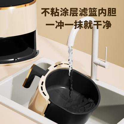 Camel Air Fryer 6L Household Large Capacity Electric Oven Off-White Roasted French Fries Machine Gift Visual Fryer