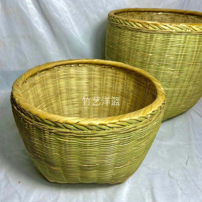 Bamboo woven product basket basket festive grain supermarket restaurant display small and large happy event washing rice bamboo basket