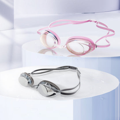 myopia swimming goggles adult swimming goggles equipment high-definition waterproof anti-fog silicone goggles transparent swimming goggles box wholesale