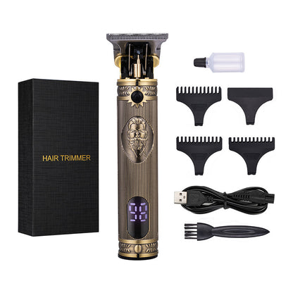 Hair clipper electric household shaved head electric clipper retro oil head charging engraving electric hair clipper cross border haircut clipper