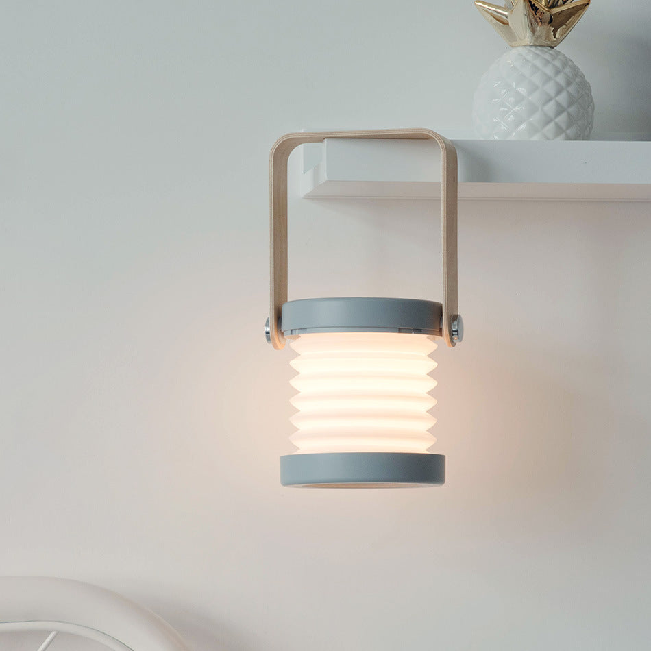 Portable lantern light wooden handle portable outdoor camping light camping light rechargeable camping night light