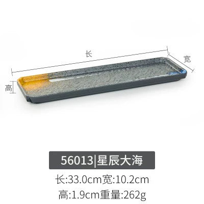 Melamine plate Japanese-style plastic barbecue plate imitation porcelain round flat plate barbecue plate restaurant hot pot tableware dish