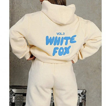 European and American spring, autumn and winter new sweatshirt set fashion sports LOGO long-sleeved pullover hooded sweatshirt two-piece set