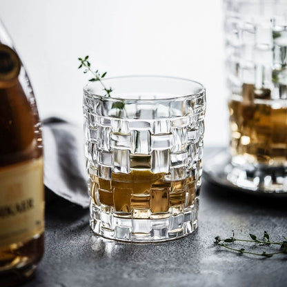 European Style Braided Shot Glass Large Cold Drink Crystal Glass