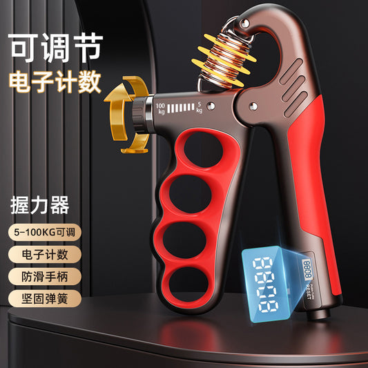 Adjustable Mechanical Counting Grip Strength Grip Muscle Recovery Fitness Hand Strength Exercise Grip Strength Exercise for Men and Women Adults