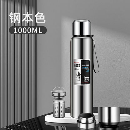 stainless steel thermos mug large capacity portable outdoor food grade vacuum car travel jug all-steel thermos mug