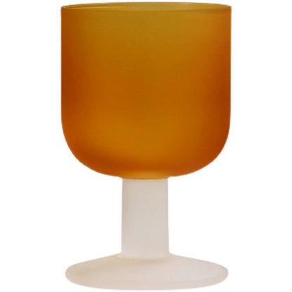 Medieval Cup Designer Sunset Cup Twilight Orange Frosted Glass Goblet Cocktail Glass Gift