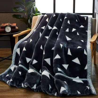 Thickened Raschel Blanket Winter Warm Blanket Flannel Cover Blanket Bed Sheet Double Layer Antistatic Cloud Blanket