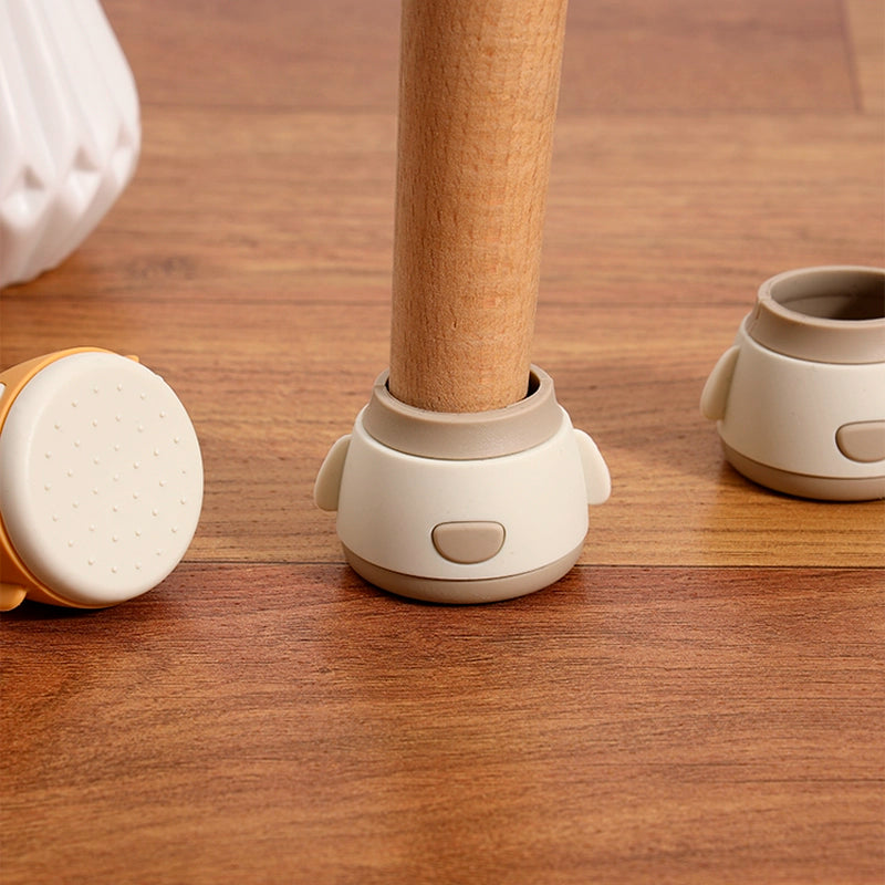 Chair foot cover silicone mute table and chair foot pad wear-resistant universal wood floor protective cover table non-slip stool leg pad