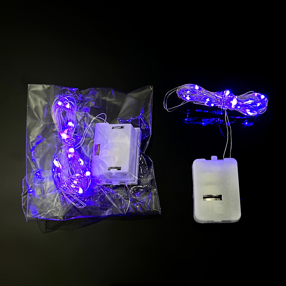 LED copper wire light string lights, three-gear LED small white box string lights, confession gift box, wave ball decoration, atmosphere layout
