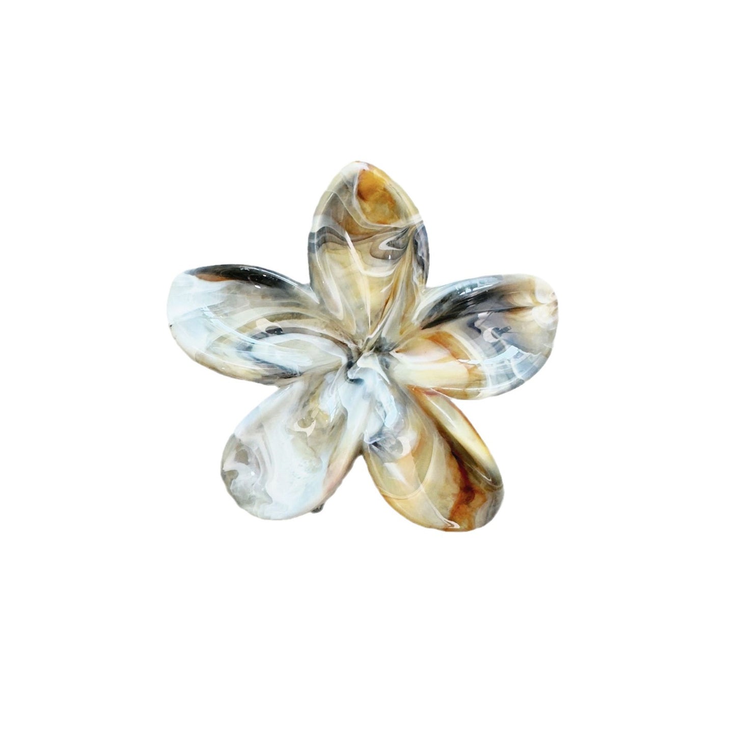 marbled grab clip Sweet and fresh frangipani hair clip Summer high-end shark hair clip