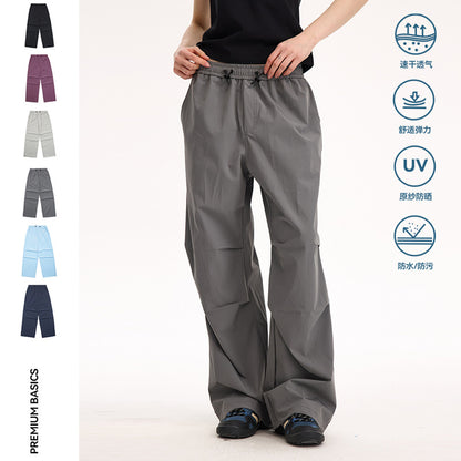 UNF Lightweight Waterproof Quick-Drying Sunscreen Paratrooper Pants Outdoor Hiking Mountaineering Loose American Casual Cargo Pants For Men & Women