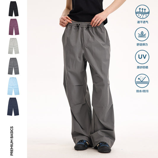 UNF Lightweight Waterproof Quick-Drying Sunscreen Paratrooper Pants Outdoor Hiking Mountaineering Loose American Casual Cargo Pants For Men & Women