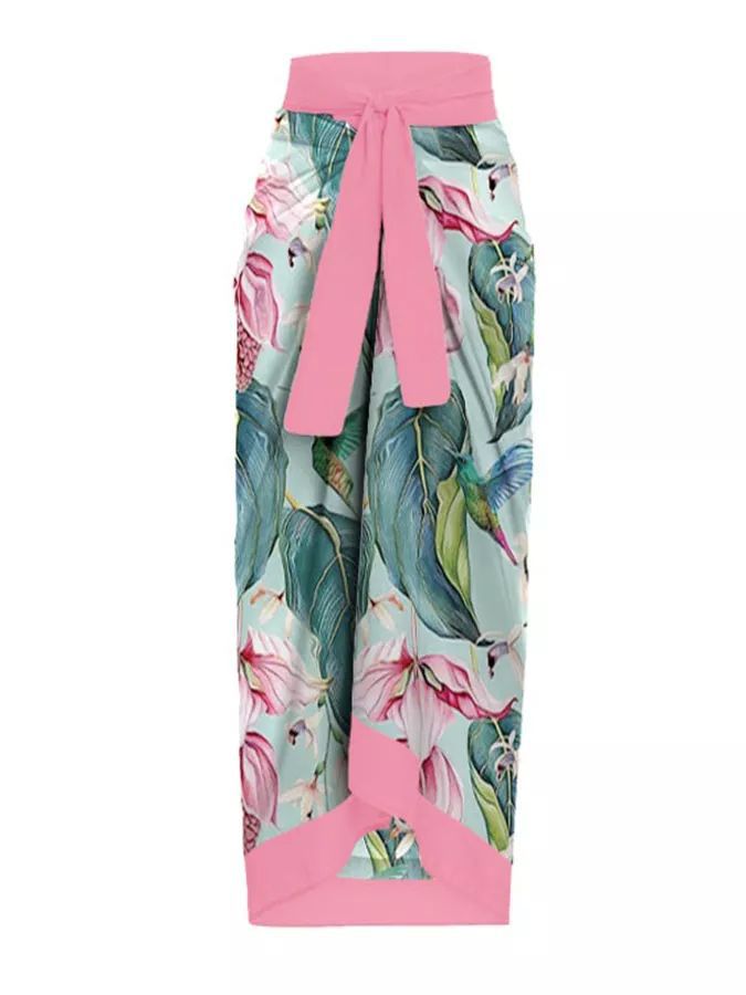 Sexy Retro One-Piece Swimsuit – Tight Fit, Strappy Design, Chiffon Cover-Up Skirt, European & American Fashion for Women