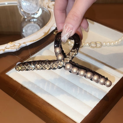 new spring and summer grab clip large shark clip is not loose sense of luxury, back of the head hair grip clip hair ornament women