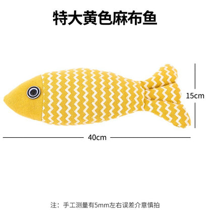 Cat toys to relieve boredom catnip simulation fish kitten cat funny cat stick kitten teeth grinding pet cat cat supplies
