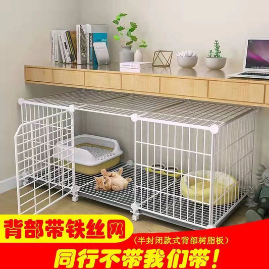 Cat cage with toilet villa extra large free space indoor empty cage cat house home three-tier small cat cat litter