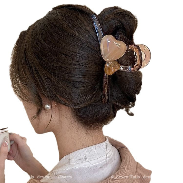 new spring and summer grab clip large shark clip is not loose sense of luxury, back of the head hair grip clip hair ornament women