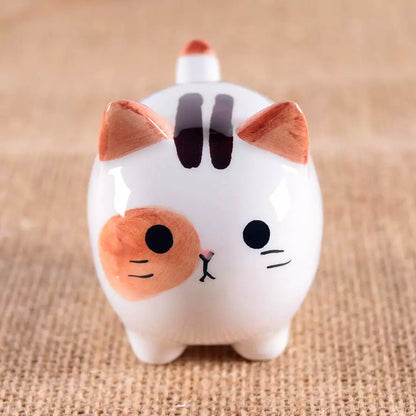 Ceramic Kitty Ornament Creative Home Decoration Handicraft Cute Desktop Birthday Gift Japanese Healing Object