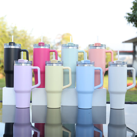 New hand-held car car mug Ice Fighter Cup mini thermos mug female high value cute stainless steel thermos water cup