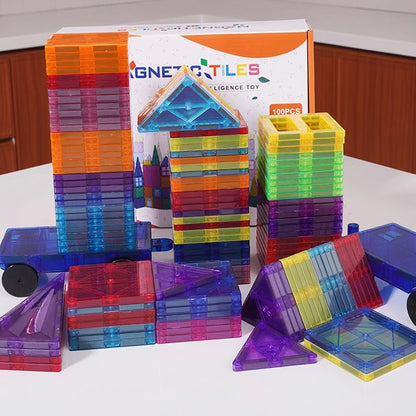 large color window magnetic sheet strong magnetic building block children's educational toy assembly for men and women with free shipping