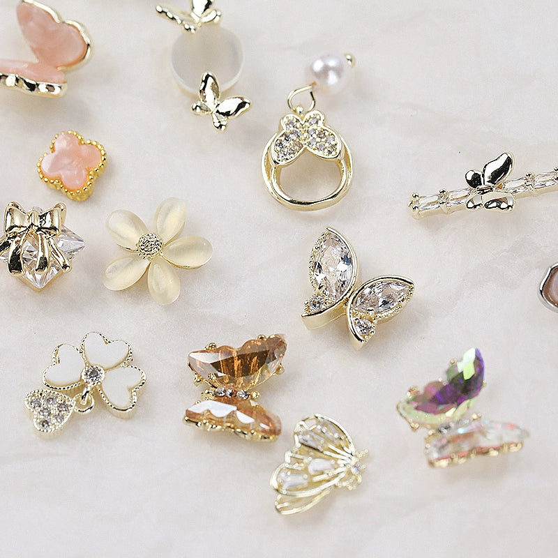 Twilight Rogge Manicure New Super Flash Butterfly Zircon Color Preservation Electroplating Non-fading Jewelry Nail Decoration Sticker