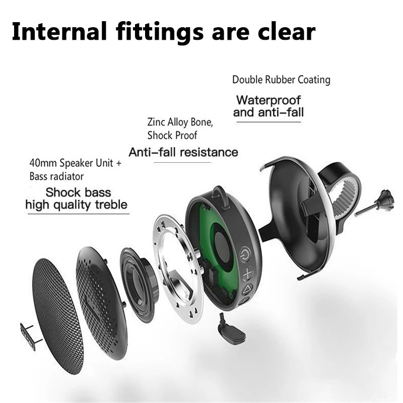 INWA MZ-360 TWS Wireless Tandem Cycling Bluetooth Speaker Portable Outdoor Level 7 Waterproof Subwoofer