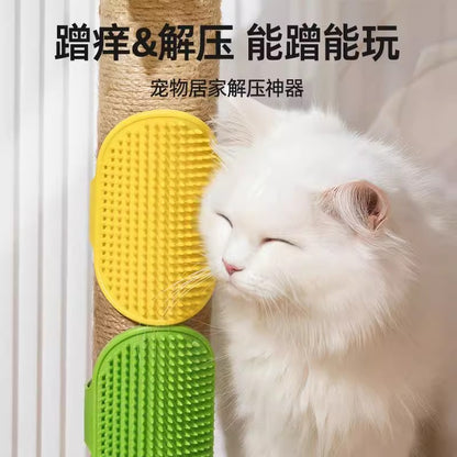 Cat Tickler, Pet Table Leg Tie Comb, Silicone Sticking to the Corner, Massage, Kitten Scratcher, Cat Toy, Hair Rubbing Supplies