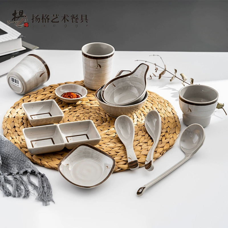 Melamine Japanese-style imitation porcelain hot pot restaurant spoon set tableware