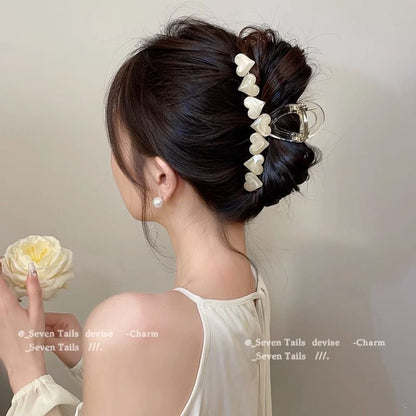 new spring and summer grab clip large shark clip is not loose sense of luxury, back of the head hair grip clip hair ornament women