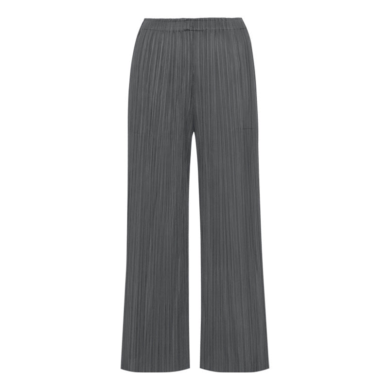 Loose pants ladies summer Miyake women's wear small wide-leg pants Japanese women's wear pleated pants casual pants women