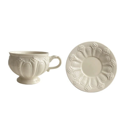 French antique elegant bone porcelain teapot