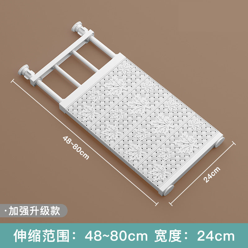 Wardrobe divider tiered shelf nail-free retractable dorm cabinet bathroom kitchen shelf storage cabinet tiered shelf