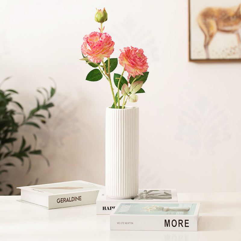 popular ceramic vase creative home living room white hydroponic flower ware Nordic dried flower arrangement decorative ornaments