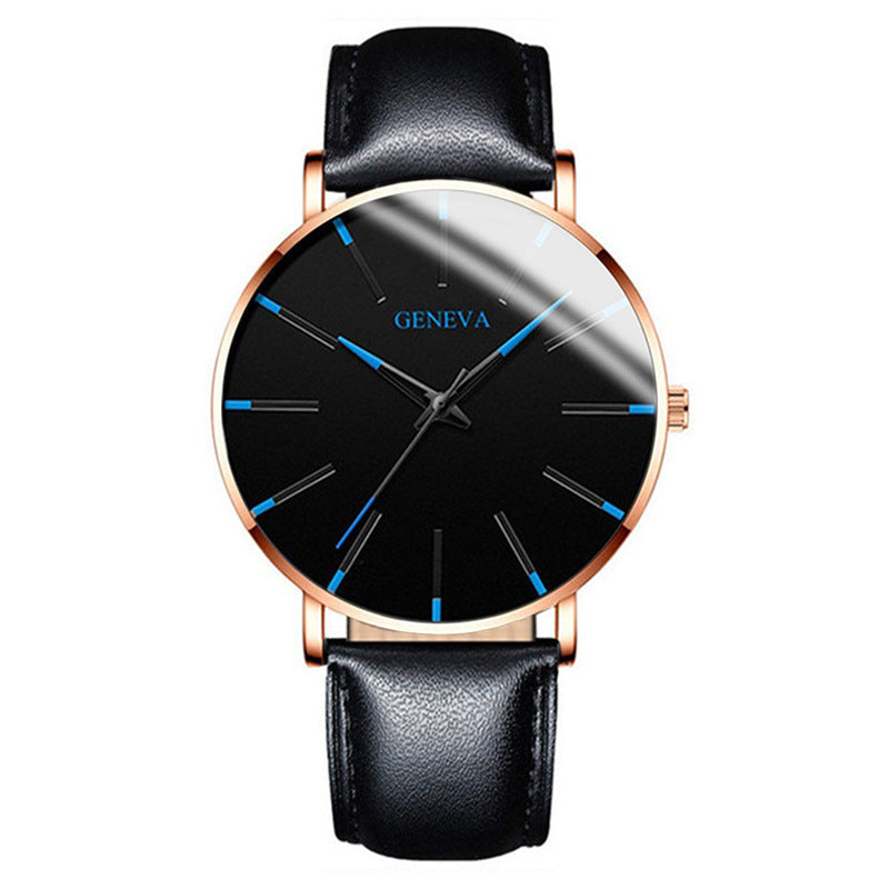 fashion blue needle men's watch men's watch quartz watch mesh belt spot one piece