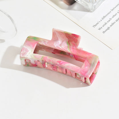 marbled grab clip Sweet and fresh frangipani hair clip Summer high-end shark hair clip