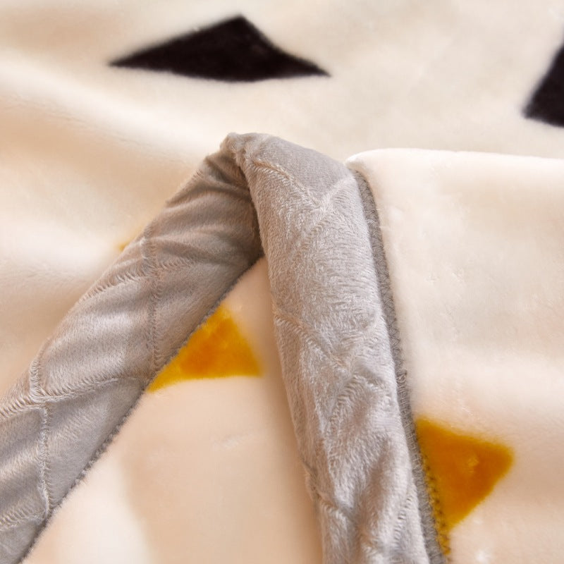 Thickened Raschel Blanket Winter Warm Blanket Flannel Cover Blanket Bed Sheet Double Layer Antistatic Cloud Blanket