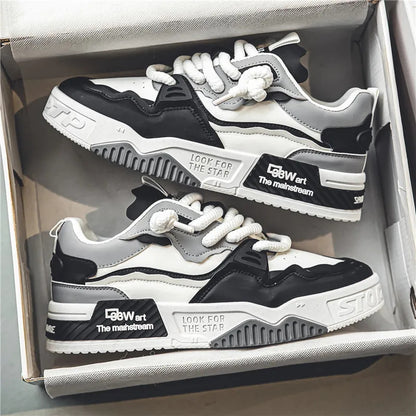 Plus size men's shoes new foreign trade special casual sneakers men's platform height increase leather size board shoes
