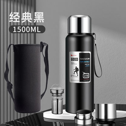 stainless steel thermos mug large capacity portable outdoor food grade vacuum car travel jug all-steel thermos mug