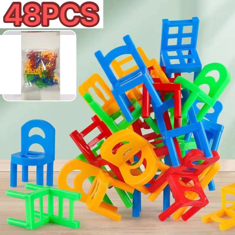 Kindergarten early education stacking chair building blocks multi-person desktop educational toys parent-child interaction balance training