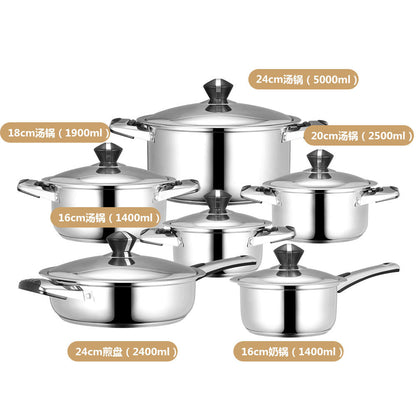 stainless steel pots and pans set kit  source pots thickened cookware cookware soup pot cookware