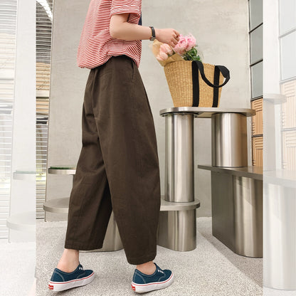 Balloon pants women's autumn clothes new loose and thin Tibetan meat semi-permanent Japanese all-match wide-leg casual pants
