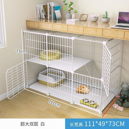 Cat cage with toilet villa extra large free space indoor empty cage cat house home three-tier small cat cat litter