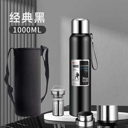 stainless steel thermos mug large capacity portable outdoor food grade vacuum car travel jug all-steel thermos mug