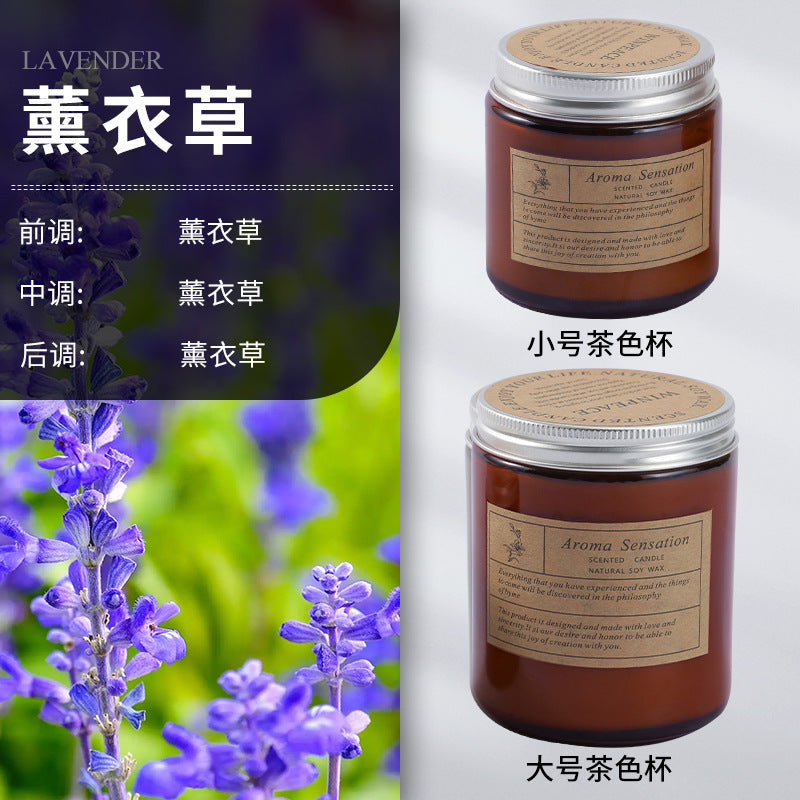 Scented candles smokeless handmade soy candles Romantic vibe aromatherapy essential oil candles glass candles